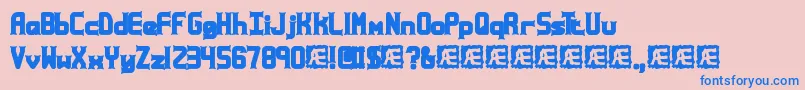 AtaxiaBrk Font – Blue Fonts on Pink Background