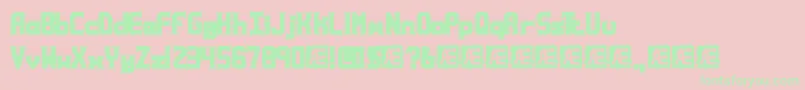 AtaxiaBrk Font – Green Fonts on Pink Background