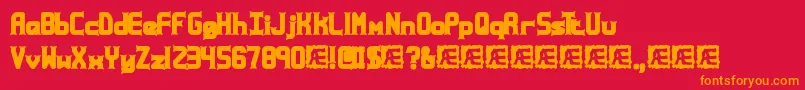 AtaxiaBrk Font – Orange Fonts on Red Background