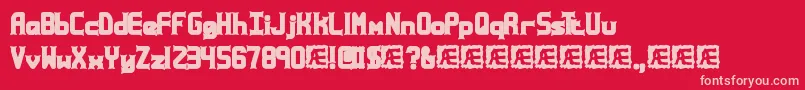 AtaxiaBrk Font – Pink Fonts on Red Background