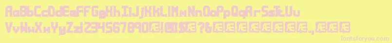 AtaxiaBrk Font – Pink Fonts on Yellow Background