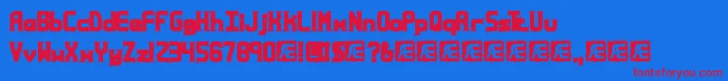 フォントAtaxiaBrk – 赤い文字の青い背景