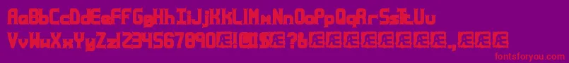 AtaxiaBrk Font – Red Fonts on Purple Background