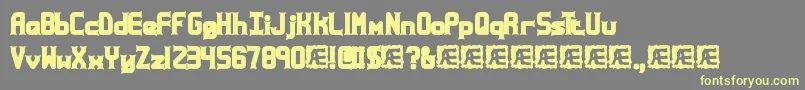 AtaxiaBrk Font – Yellow Fonts on Gray Background