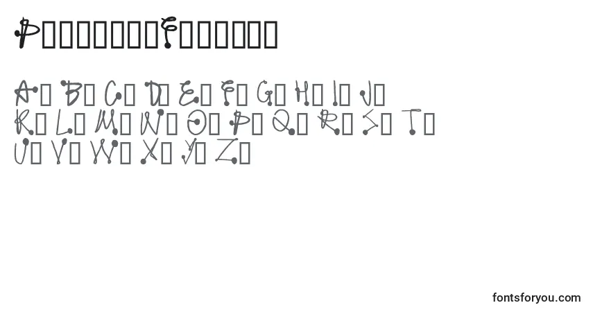 Czcionka ProtonicFeelers – alfabet, cyfry, specjalne znaki