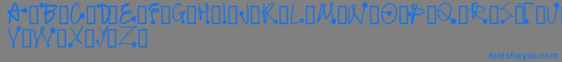 Czcionka ProtonicFeelers – niebieskie czcionki na szarym tle