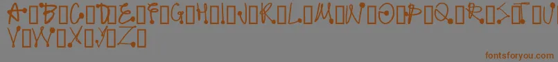 ProtonicFeelers Font – Brown Fonts on Gray Background