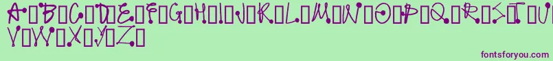 ProtonicFeelers Font – Purple Fonts on Green Background