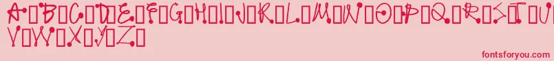 ProtonicFeelers Font – Red Fonts on Pink Background