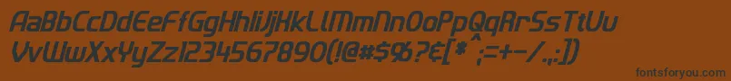 ImakiCondensedItalic Font – Black Fonts on Brown Background