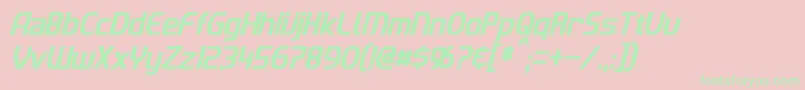 ImakiCondensedItalic Font – Green Fonts on Pink Background