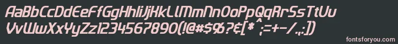 ImakiCondensedItalic Font – Pink Fonts on Black Background