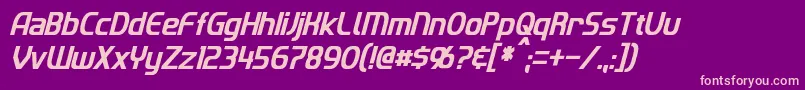 ImakiCondensedItalic Font – Pink Fonts on Purple Background