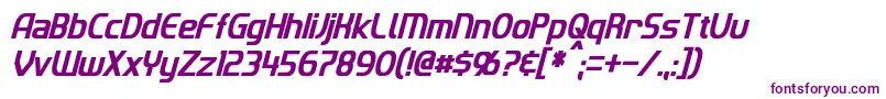 ImakiCondensedItalic Font – Purple Fonts on White Background