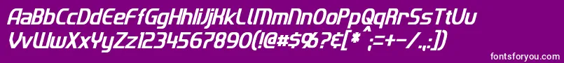 ImakiCondensedItalic Font – White Fonts on Purple Background