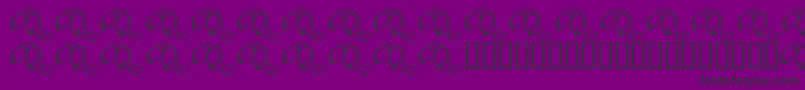 JlrFortuneCookies-Schriftart – Schwarze Schriften auf violettem Hintergrund