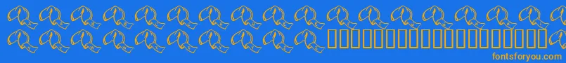 JlrFortuneCookies Font – Orange Fonts on Blue Background