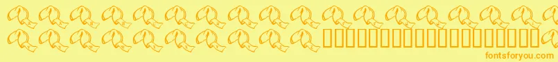 JlrFortuneCookies Font – Orange Fonts on Yellow Background