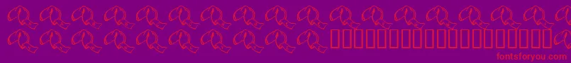 JlrFortuneCookies Font – Red Fonts on Purple Background