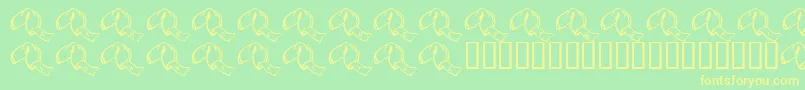 JlrFortuneCookies Font – Yellow Fonts on Green Background