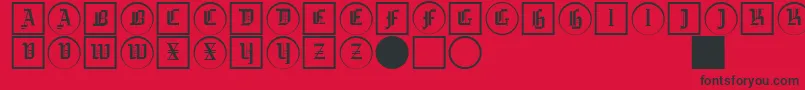 Gotikabuttonstwo Font – Black Fonts on Red Background