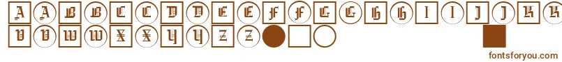 Gotikabuttonstwo Font – Brown Fonts on White Background