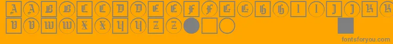 Gotikabuttonstwo Font – Gray Fonts on Orange Background