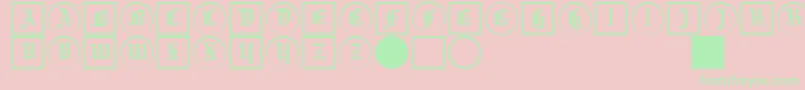 Gotikabuttonstwo Font – Green Fonts on Pink Background