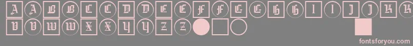Gotikabuttonstwo Font – Pink Fonts on Gray Background