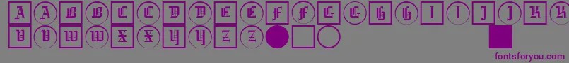 Gotikabuttonstwo Font – Purple Fonts on Gray Background