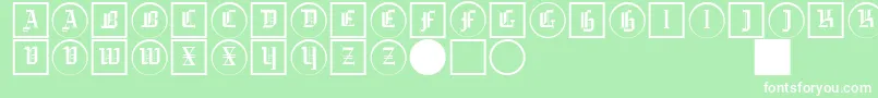 Gotikabuttonstwo Font – White Fonts on Green Background