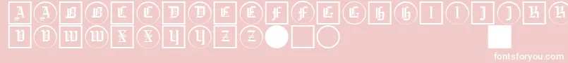 Gotikabuttonstwo Font – White Fonts on Pink Background