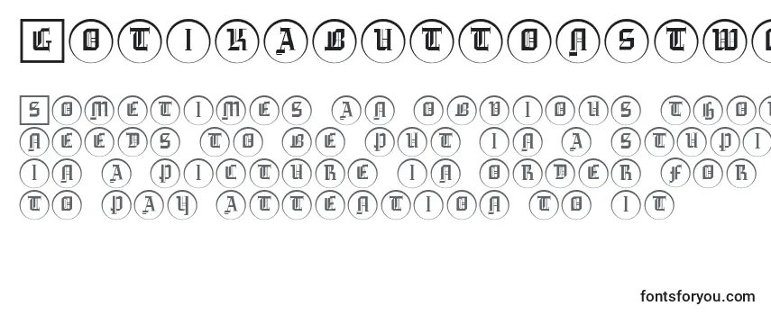 Schriftart Gotikabuttonstwo