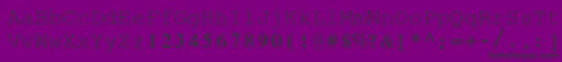 RodTransparent Font – Black Fonts on Purple Background