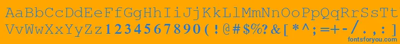 RodTransparent Font – Blue Fonts on Orange Background