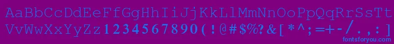 RodTransparent Font – Blue Fonts on Purple Background