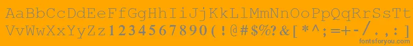 RodTransparent Font – Gray Fonts on Orange Background