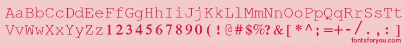 RodTransparent Font – Red Fonts on Pink Background