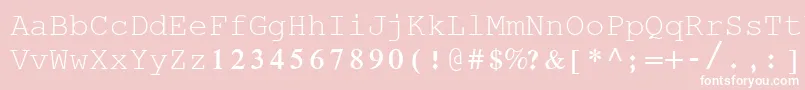 Fonte RodTransparent – fontes brancas em um fundo rosa