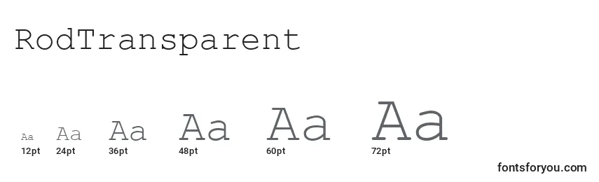 RodTransparent Font Sizes