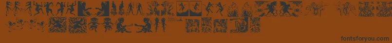 Devils Font – Black Fonts on Brown Background