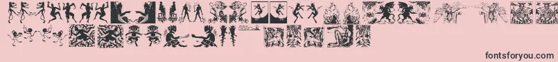 Devils Font – Black Fonts on Pink Background
