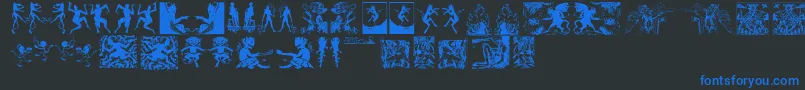 Devils Font – Blue Fonts on Black Background