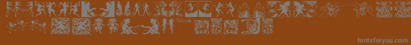 Devils Font – Gray Fonts on Brown Background