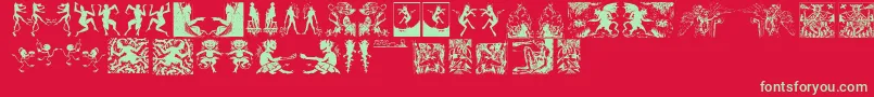 Devils Font – Green Fonts on Red Background