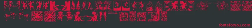 フォントDevils – 黒い背景に赤い文字