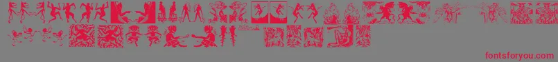 Devils Font – Red Fonts on Gray Background
