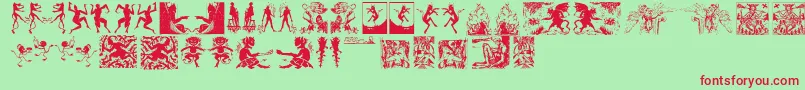 Devils Font – Red Fonts on Green Background