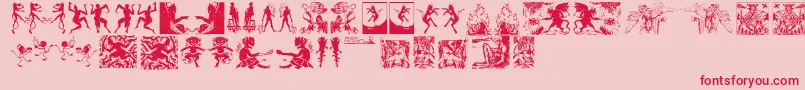 Devils Font – Red Fonts on Pink Background