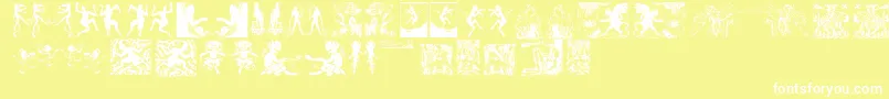 Devils Font – White Fonts on Yellow Background